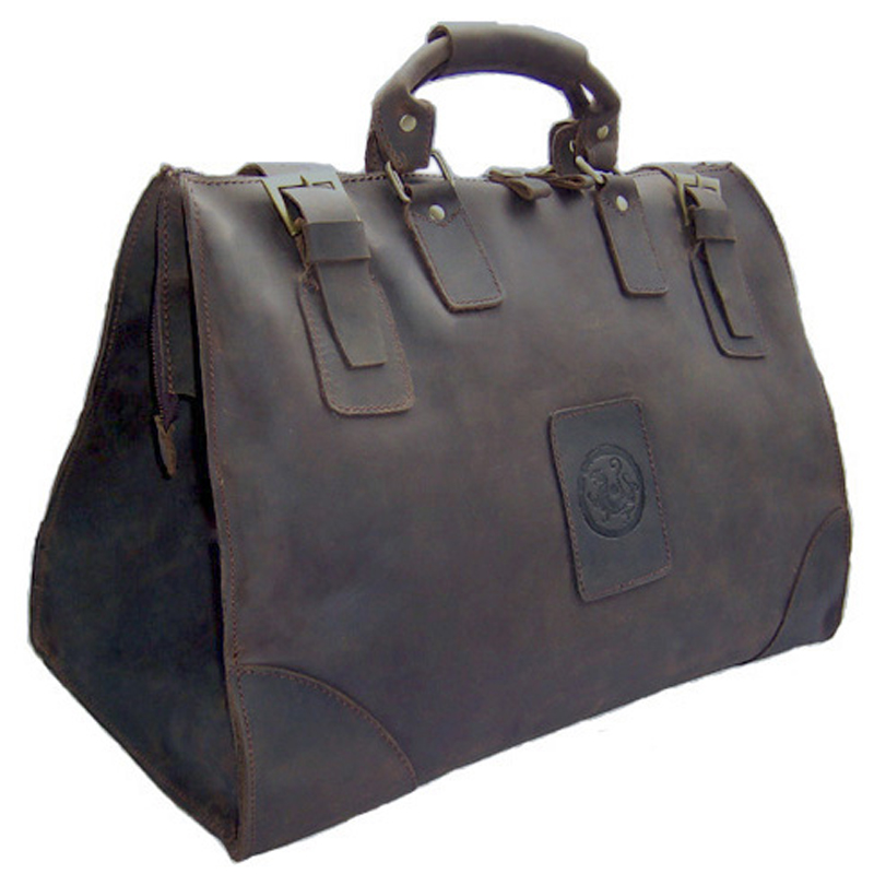 Doctor Bag Leather - Vintage Crazy Horse Genuine Leather Men