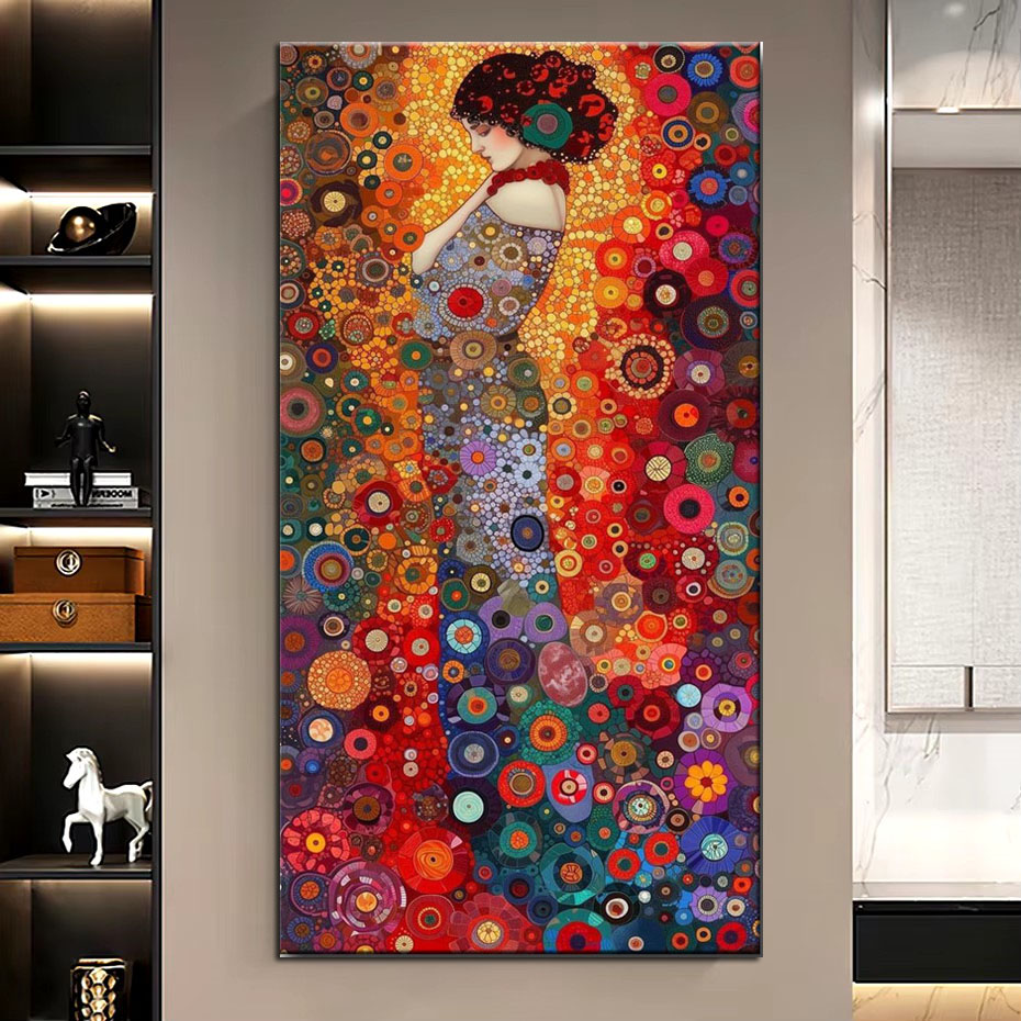 Women Bags Europe - Gustav Klimt Woman Inspired 5D Diamond