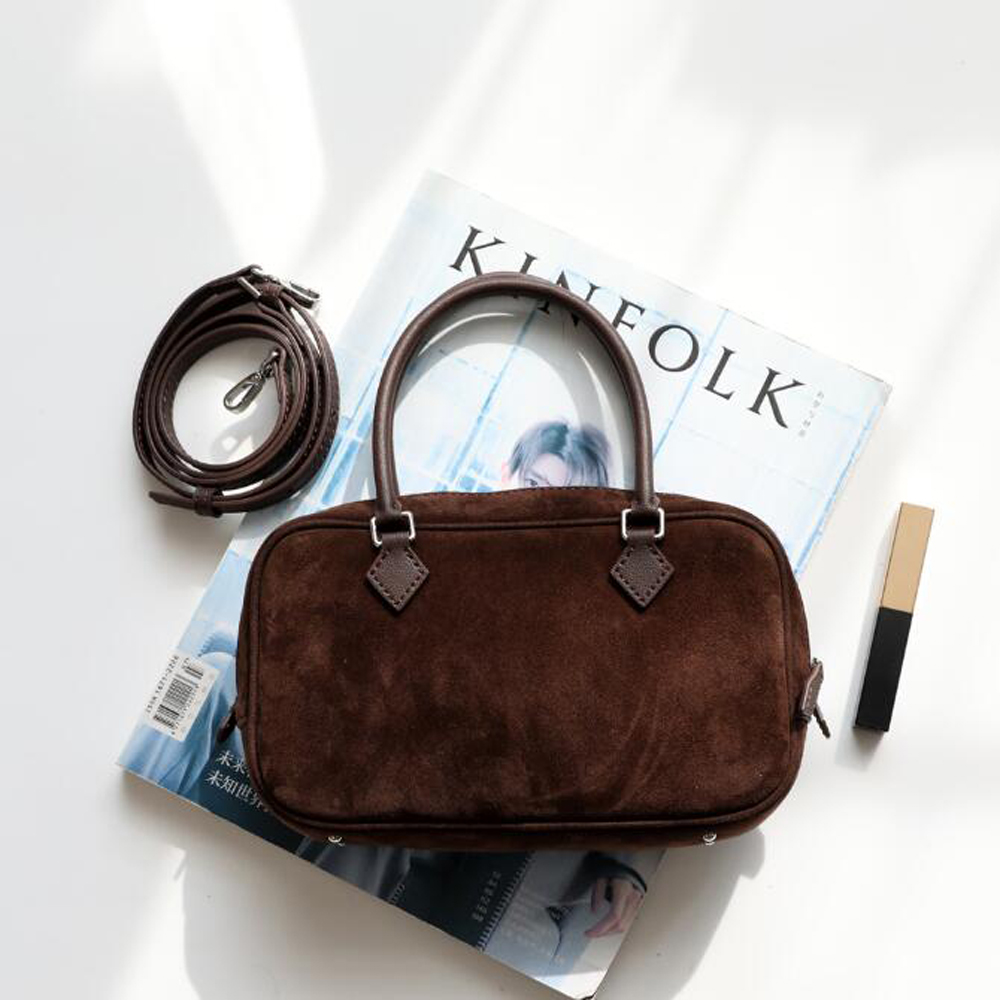 Natural Suede Leather Bags Lon - Doctor Bag Leather 评论和价格