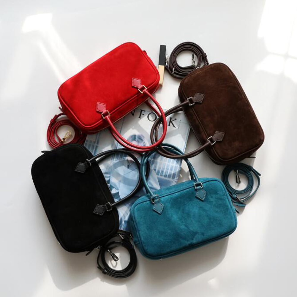 Natural Suede Leather Bags Lon - Doctor Bag Leather 评论和价格