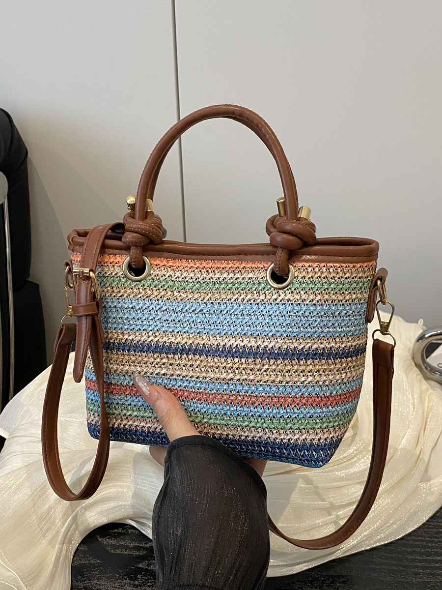 Handheld woven bag for women,  - Women Handheld Bags 评论和价格
