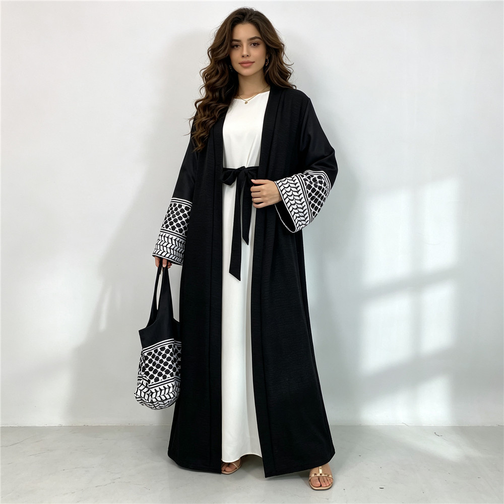 Open Front Abaya Women Long Sl - Women Bags In Dubai 评论和价格