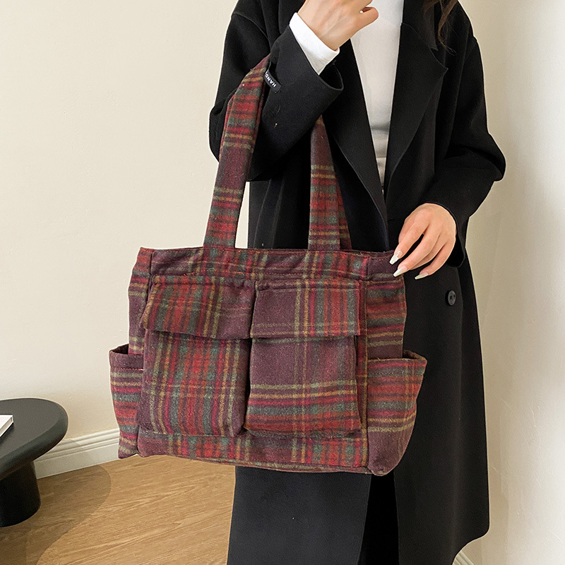 Lamb Fleece tote bags for wome - Women Handheld Bags 评论和价格