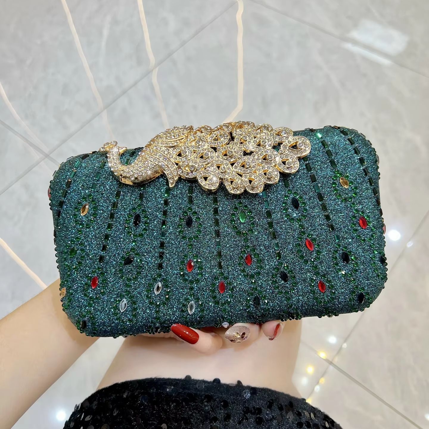New Rhinestone Evening Clutch  - Women Handheld Bags 评论和价格