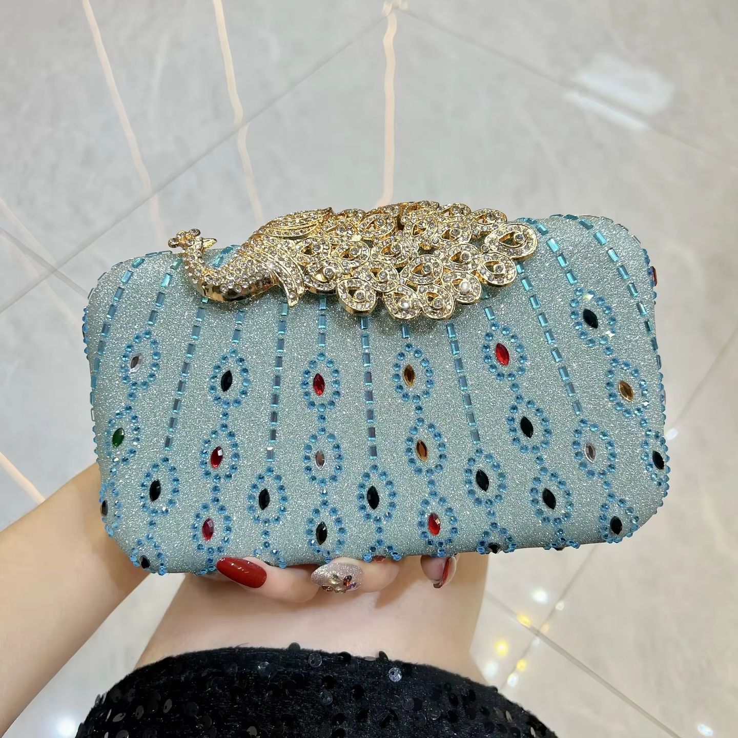 New Rhinestone Evening Clutch  - Women Handheld Bags 评论和价格