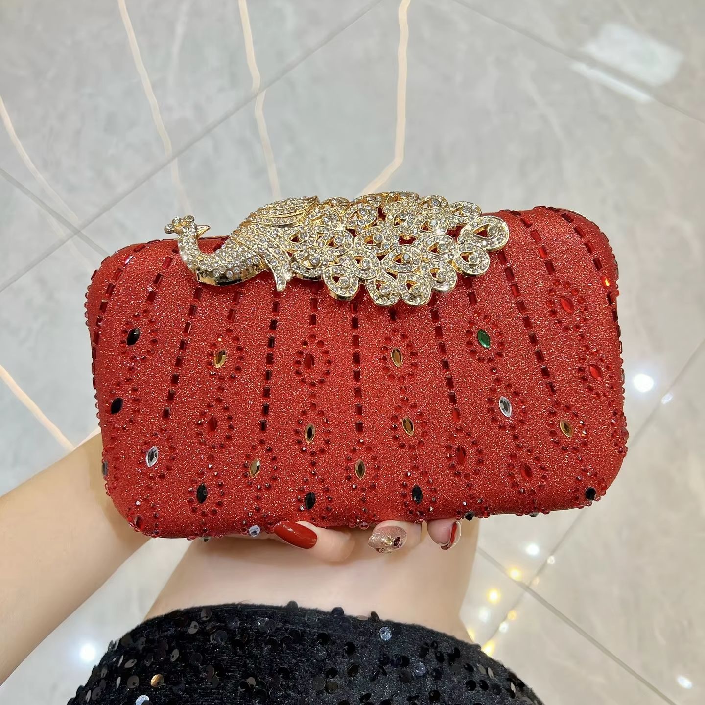 New Rhinestone Evening Clutch  - Women Handheld Bags 评论和价格