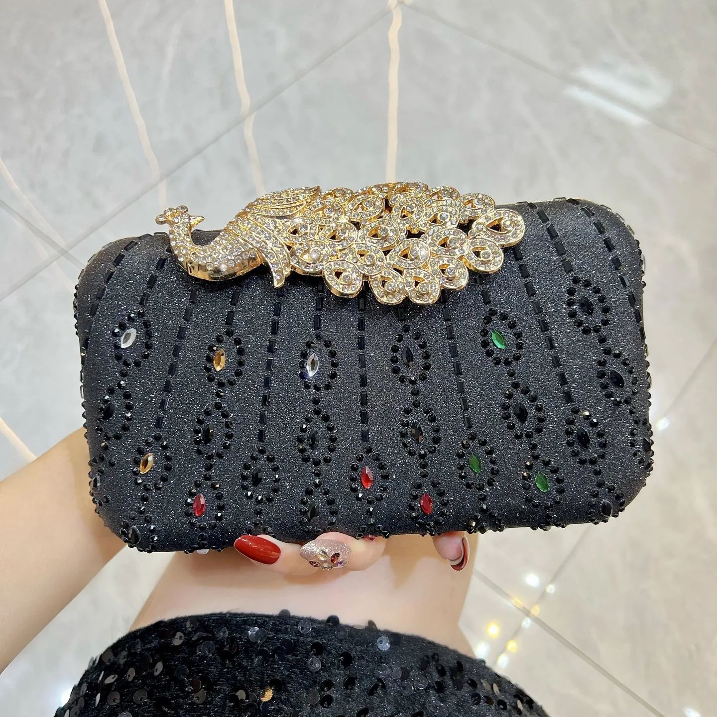 New Rhinestone Evening Clutch  - Women Handheld Bags 评论和价格