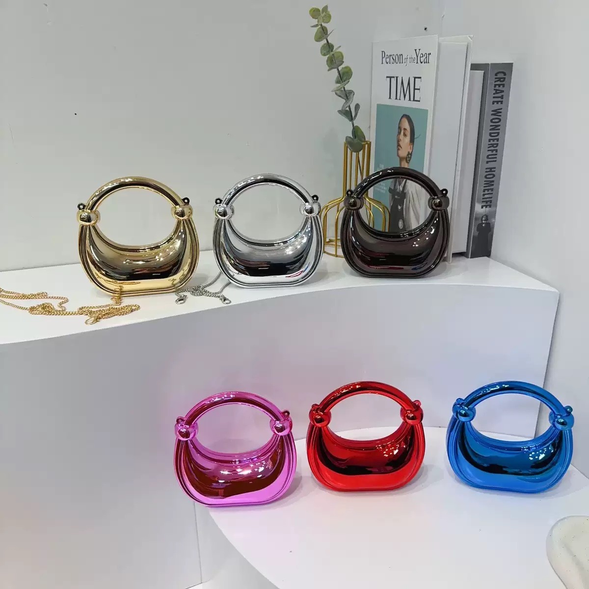 Mini Golden Evening Bag Purses - Clutch Bag Evening 评论和价格