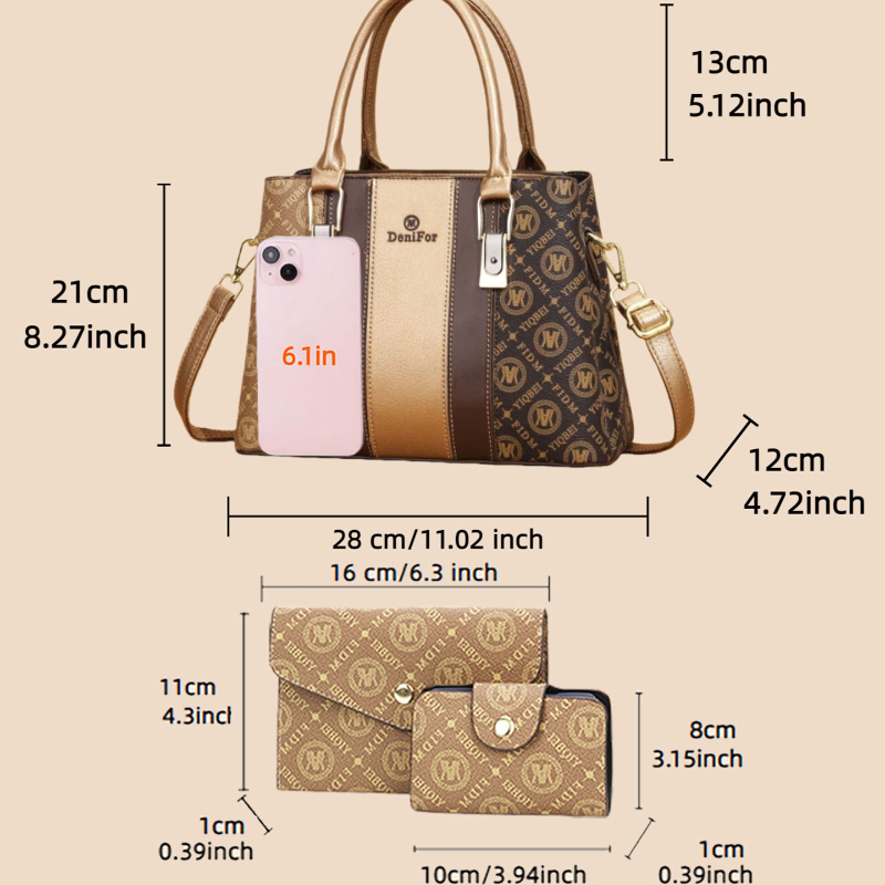 3-piece set of women's handbag - Women Bags Designer 评论和价格
