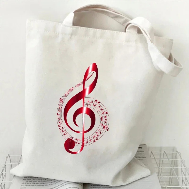 Music Note Heartbeat Printed C - Women Handheld Bags 评论和价格