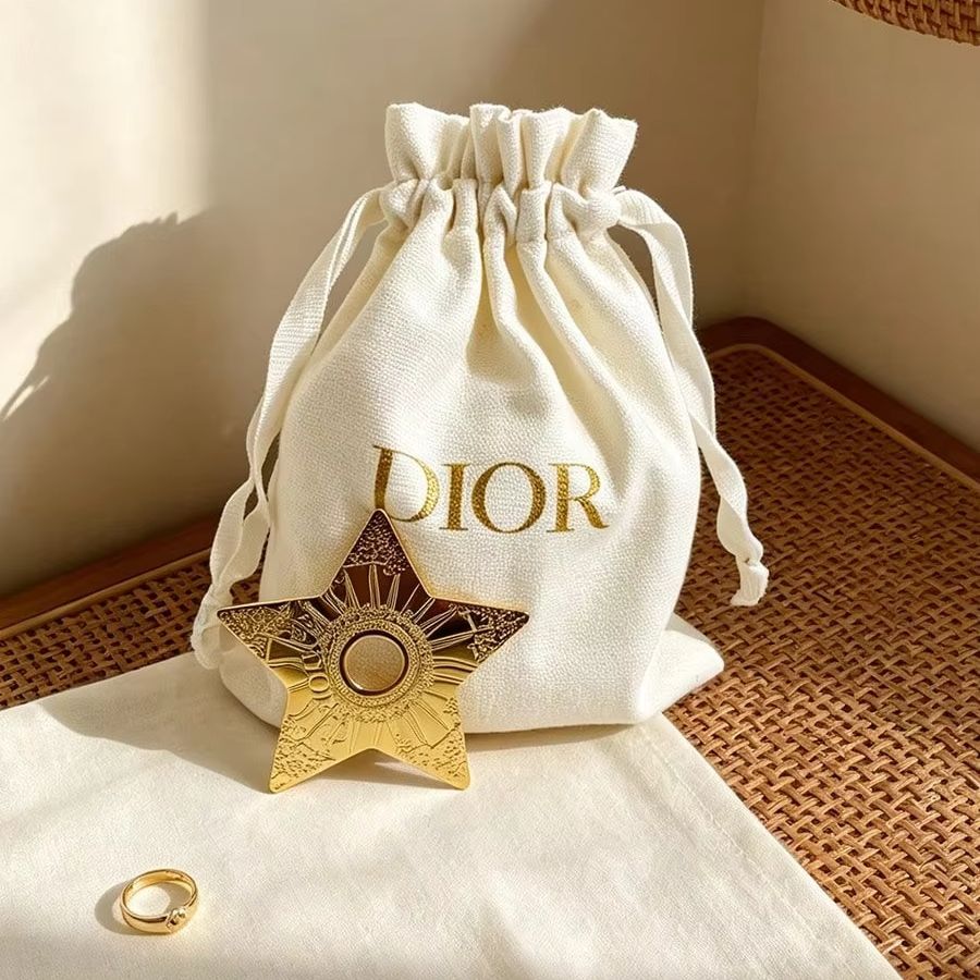 Dior Off‑White Canvas Drawstri - Women Bags Dior 评论和价格