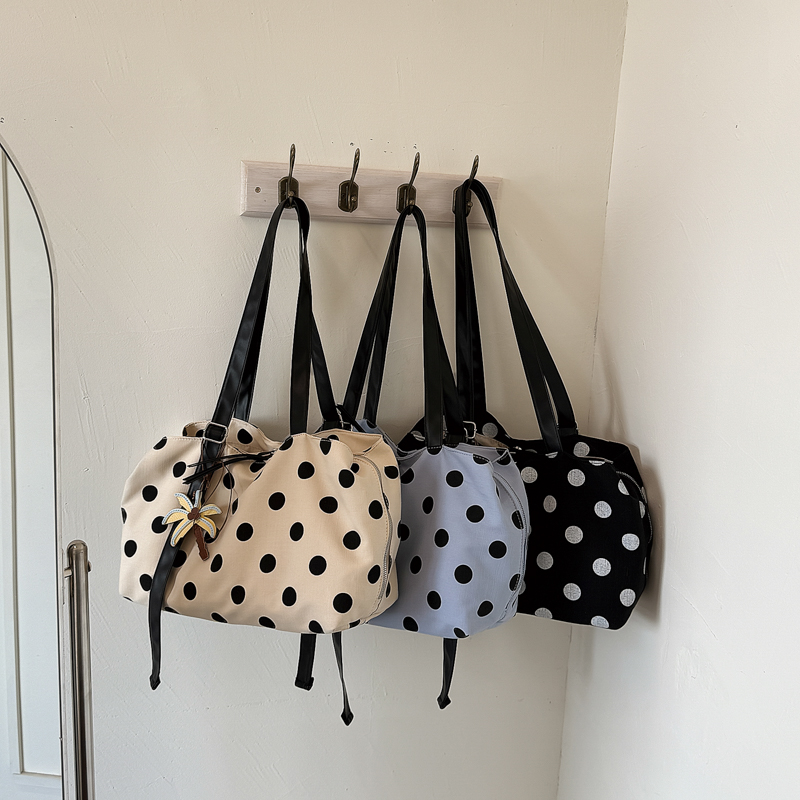 Multi-layer Canvas Polka Dot T - Women Handheld Bags 评论和价格