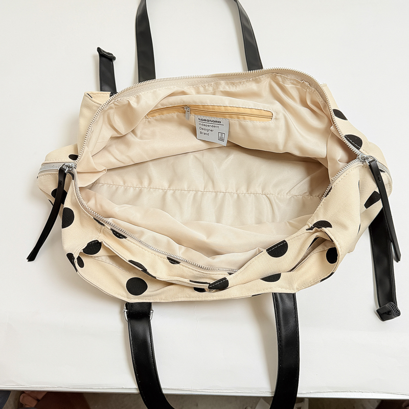 Multi-layer Canvas Polka Dot T - Women Handheld Bags 评论和价格