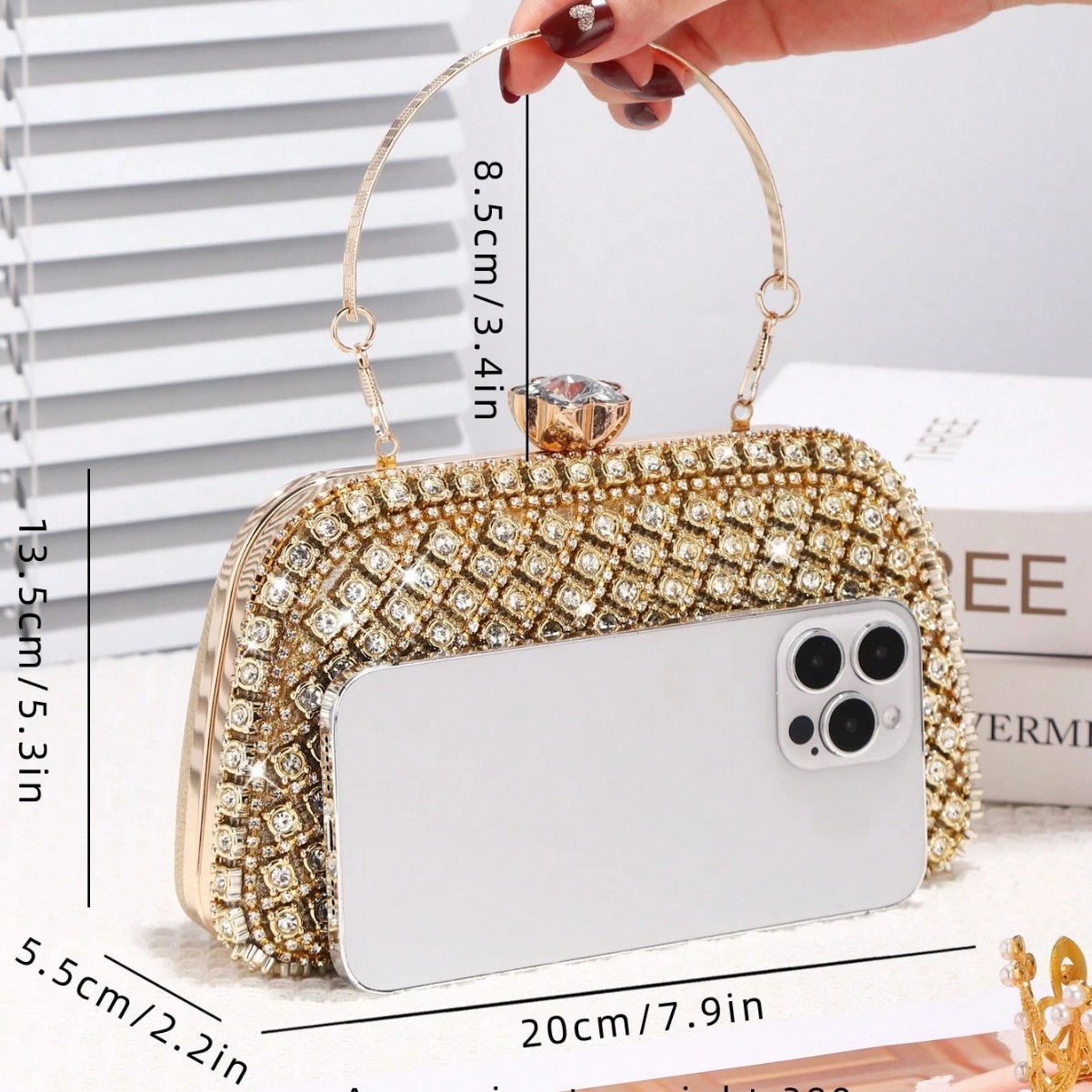 Luxury Diamonds Glitter Evenin - Clutch Bag Evening 评论和价格