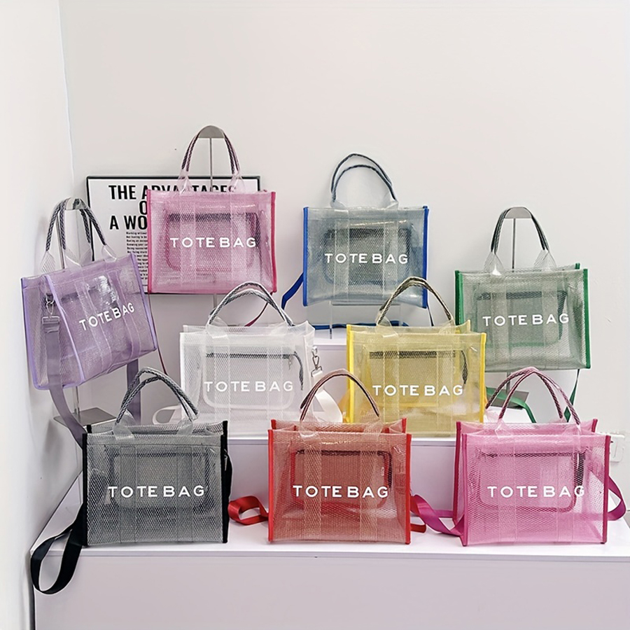 Fashion New High Capacity PVC  - Women Handheld Bags 评论和价格